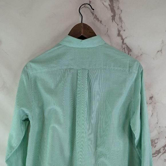 Everlane Shirt Women Mint Green Striped Button Up The Silky Cotton Relax… - Picture 8 of 11